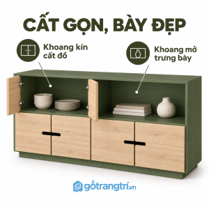 Khoang kín cất đồ, hộc mở bày đồ yêu thích