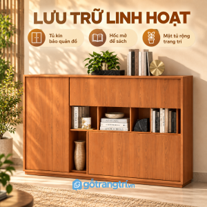 Khoang kín kết hợp kệ mở tiện lưu trữ