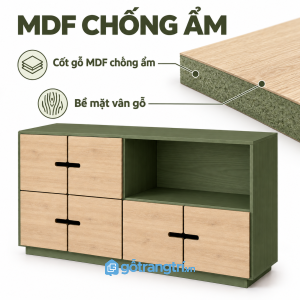 MDF chống ẩm phủ Melamine, dễ chăm sóc
