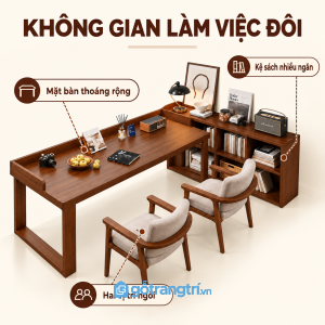 Nhiều không gian lưu trữ cho sách và đồ dùng