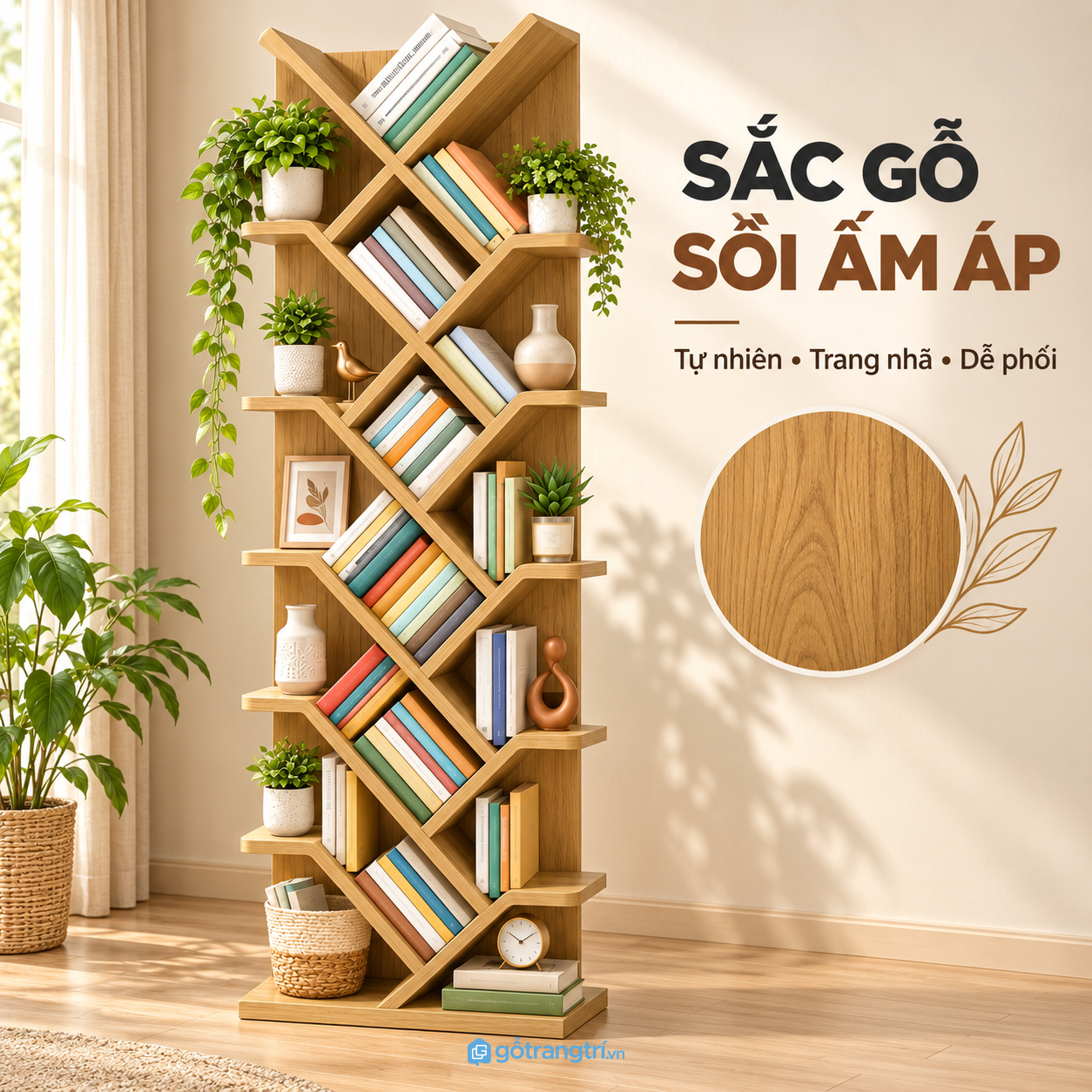 Phù hợp phòng khách, phòng đọc sách và góc làm việc