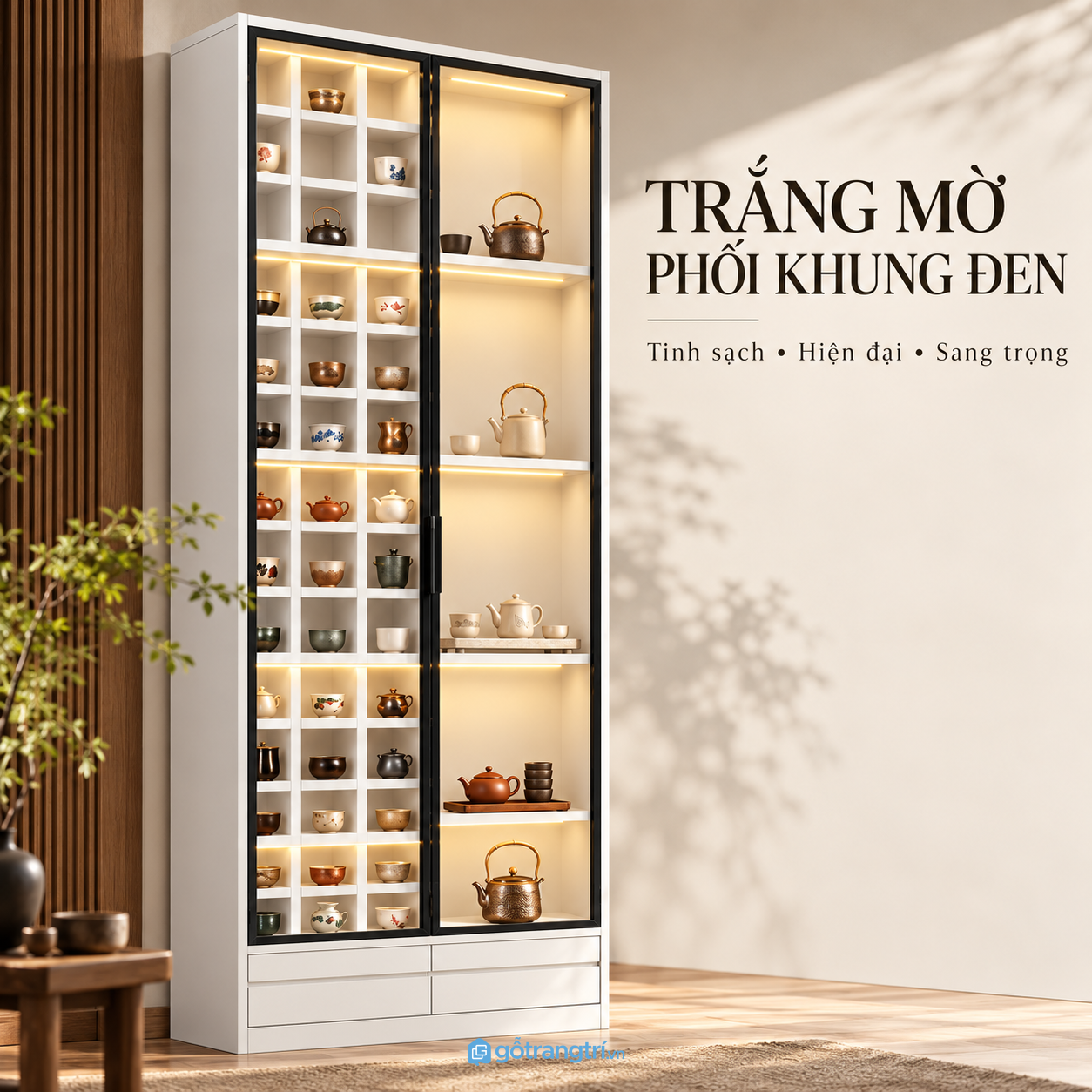 Phù hợp với phòng khách, phòng trà và không gian tiếp khách