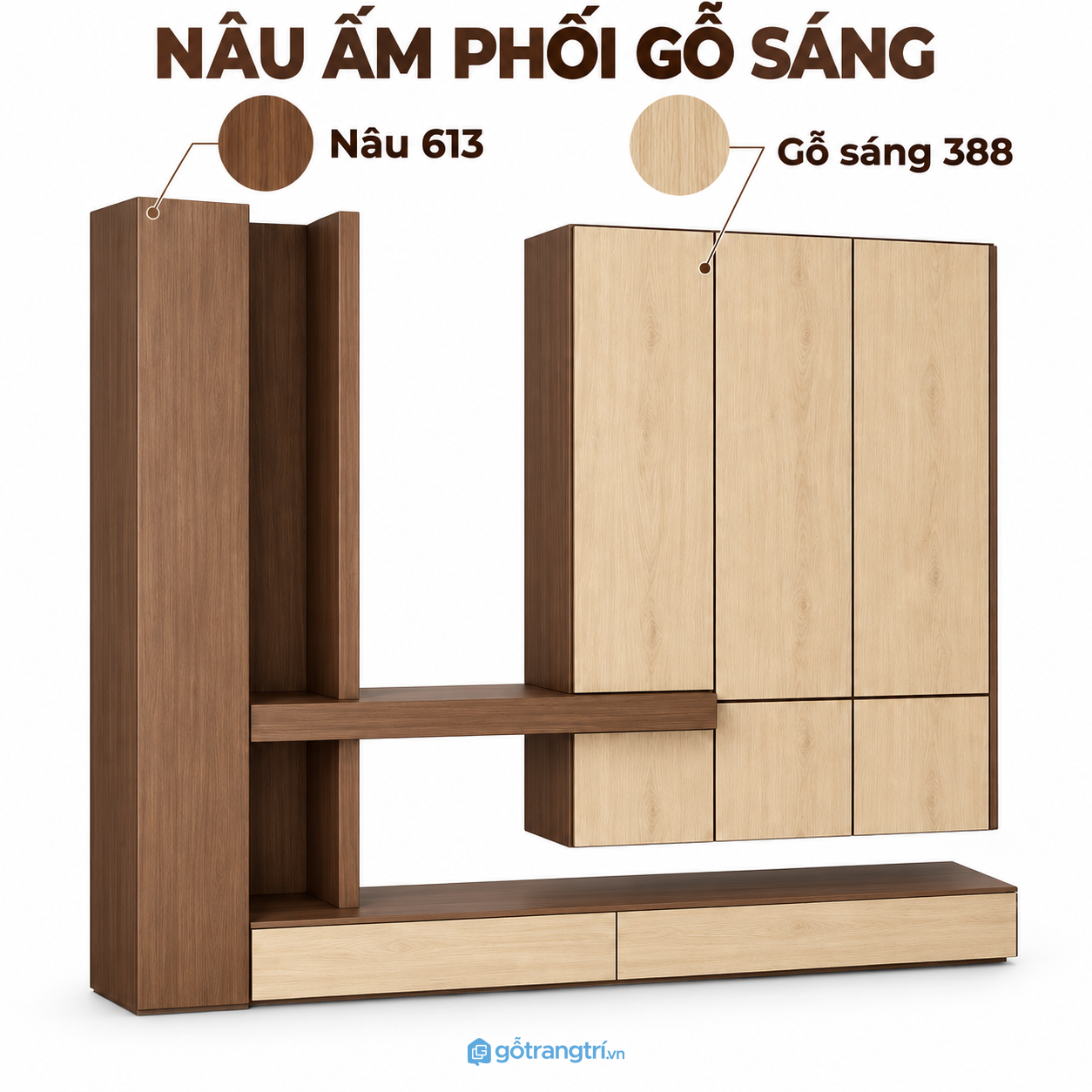 Tám phối màu cho góc sảnh
