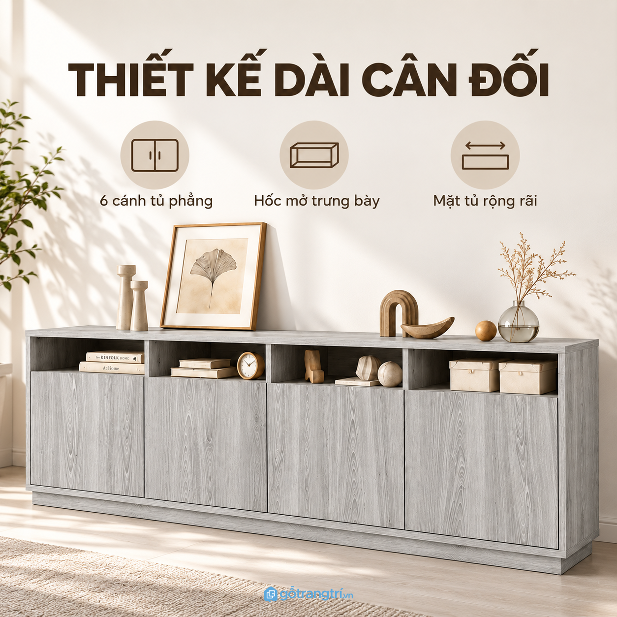 Thiết kế 5 cánh dáng dài gọn và hiện đại
