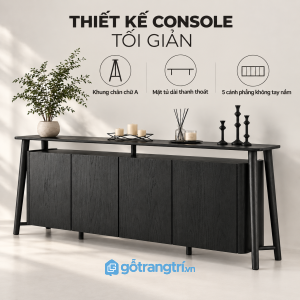 Thiết kế console dáng dài hiện đại, gọn mắt