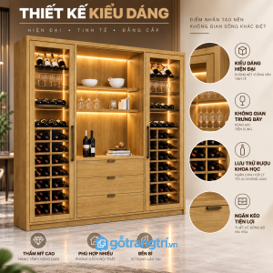 Thiết kế hiện đại, bố cục cân đối dễ trưng bày