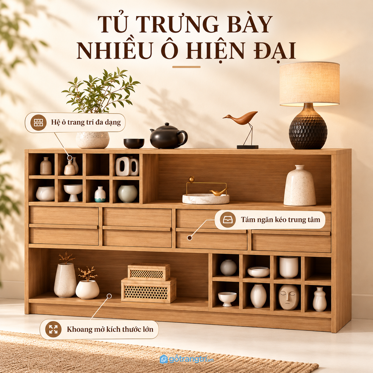 Thiết kế hiện đại với đường nét vuông vắn
