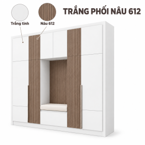 Trắng phối nâu 612, chọn màu theo phòng