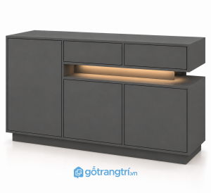 Tủ buffet phòng khách màu trắng có đèn LED hiện đại GHS-5144 - 140x40x90cm - Màu ghi - GHS-5144g