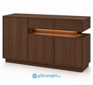Tủ buffet phòng khách màu trắng có đèn LED hiện đại GHS-5144 - 140x40x90cm - Màu gỗ 613 - GHS-5144e