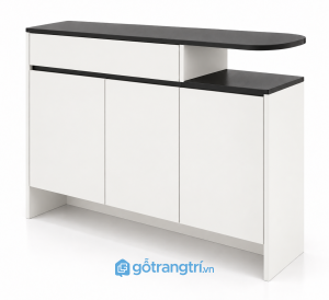 Tủ Console Gỗ Nâu Mặt Đen Thiết Kế Lệch Tầng Hiện Đại H2: GHS-4069 - 1500x400x950mm - Màu trắng - GHS-4069j