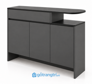 Tủ Console Gỗ Nâu Mặt Đen Thiết Kế Lệch Tầng Hiện Đại H2: GHS-4069 - 1500x400x950mm - Màu ghi - GHS-4069a