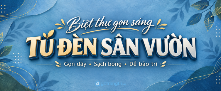 Tủ đèn sân vườn biệt thự: gọn dây, sạch bóng và dễ bảo trì khi cần