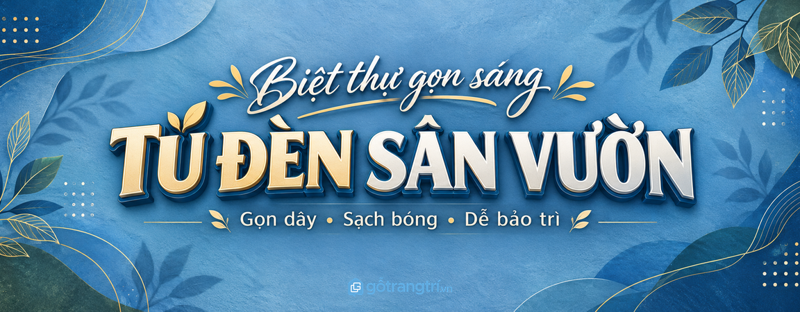 Tủ đèn sân vườn biệt thự: gọn dây, sạch bóng và dễ bảo trì khi cần