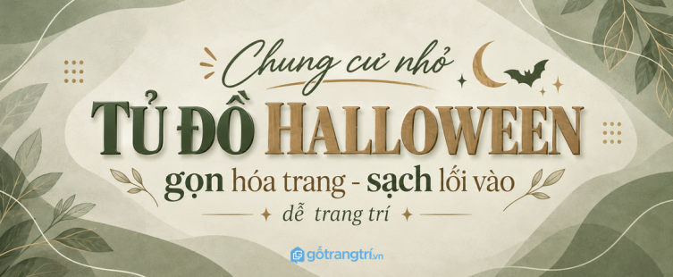 Tủ đồ Halloween cho chung cư nhỏ: gọn phụ kiện hóa trang, sạch lối vào và dễ trang trí