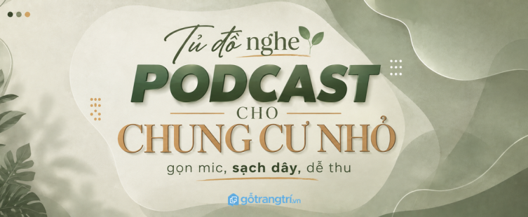 Tủ đồ nghe podcast cho chung cư nhỏ: gọn mic, sạch dây và dễ thu mỗi ngày