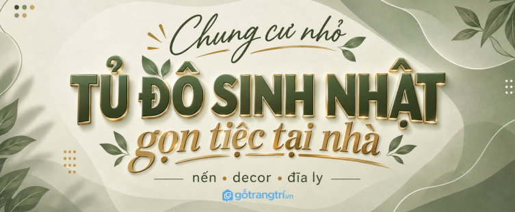 Tủ đồ sinh nhật cho chung cư nhỏ: gọn nến, decor, đĩa ly và dễ mở tiệc tại nhà