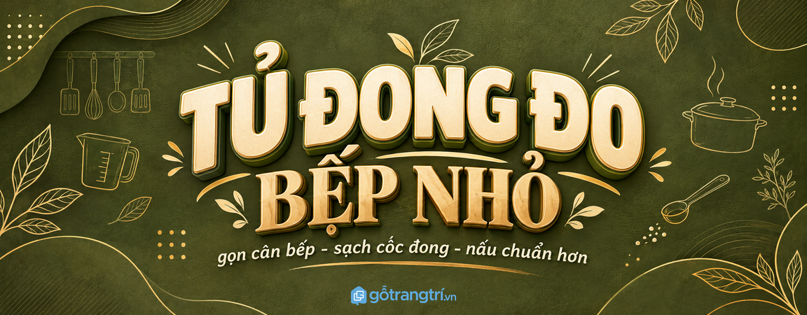 Tủ dụng cụ đong đo cho bếp nhỏ: gọn cân cốc, sạch mặt bếp và nấu chuẩn hơn