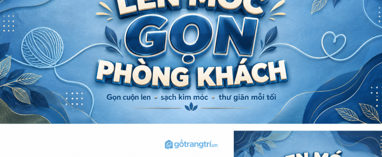 Tủ len móc phòng khách nhỏ: gọn cuộn len, sạch kim móc và dễ thư giãn mỗi tối