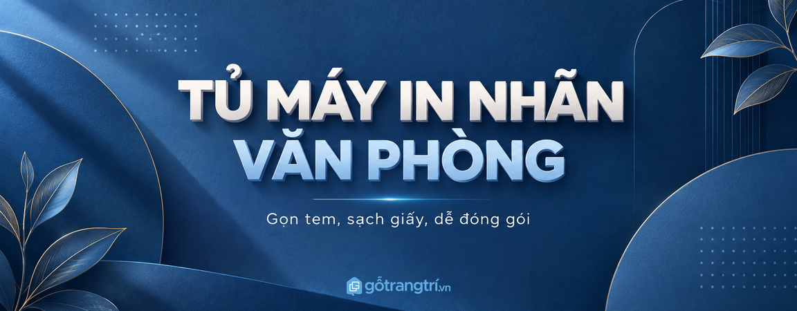 Tủ máy in nhãn văn phòng nhỏ: gọn tem, sạch giấy và dễ đóng gói mỗi ngày
