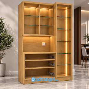 Tủ rượu kết hợp tủ ly và quầy pha chế GHS-5094 - hình ảnh thực tế 1