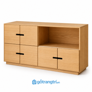 Tủ trang trí 6 cánh kết hợp hộc mở GHS-5148