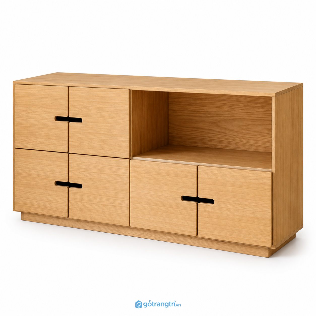 Tủ trang trí 6 cánh kết hợp hộc mở GHS-5148