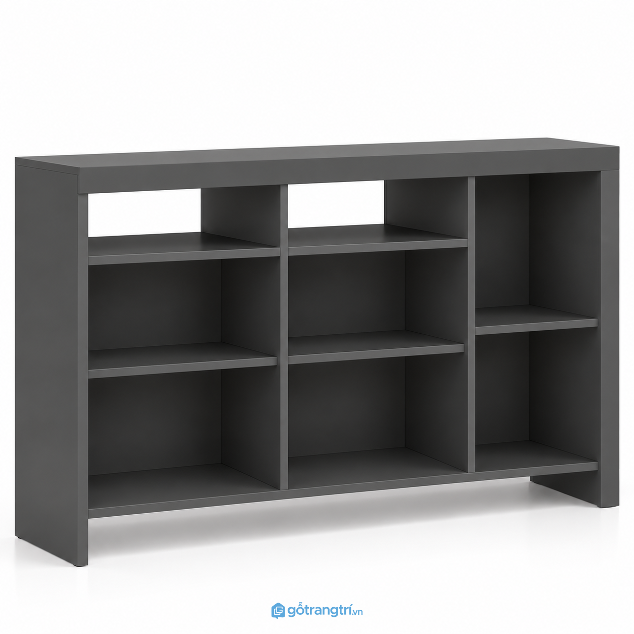 Tủ trang trí màu xám 2 cánh kết hợp kệ mở GHS-5106 - hình ảnh thực tế 1 Tủ trang trí màu xám 2 cánh kết hợp kệ mở GHS-5106 - hình ảnh thực tế 1