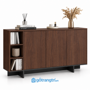 Tủ trang trí phòng khách màu trắng có kệ hở GHS-5103 - 1400x380x900 - Màu gỗ 613