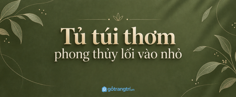 Tủ túi thơm phong thủy lối vào nhỏ: gọn hương, sạch tủ giày và dễ giữ nhà thơm