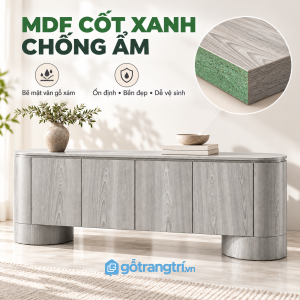 Vân gỗ màu xám nhẹ, dễ kết hợp nội thất